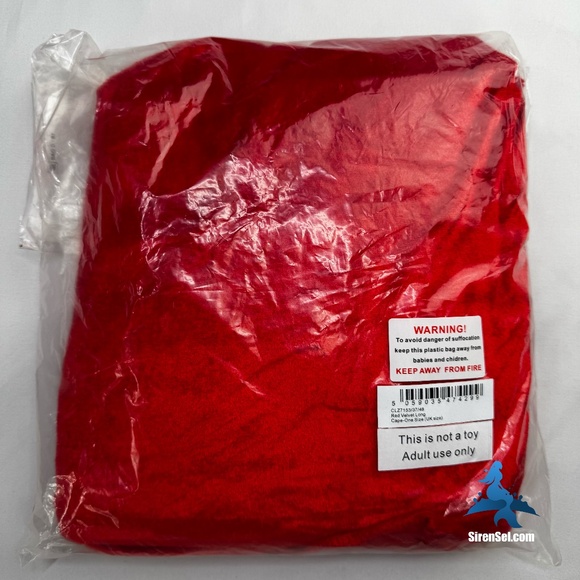 1178 NWT PrettyLittleThing Red Velvet Long Cape – One Size – Red - Picture 2 of 12